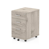 Impulse 3 Drawer Under Desk Pedestal Grey Oak I003226 DD